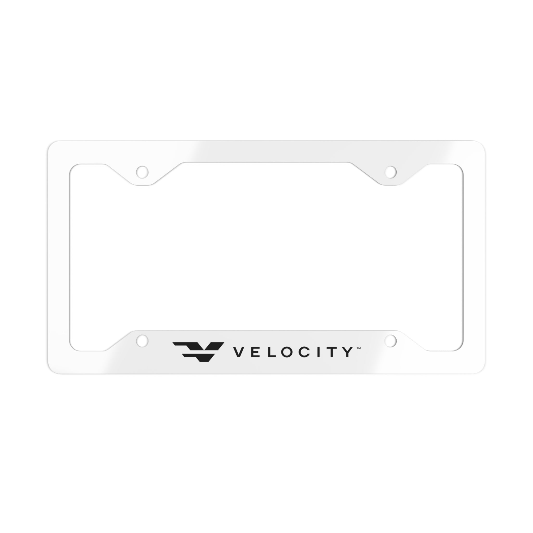 Metal License Plate Frame - White