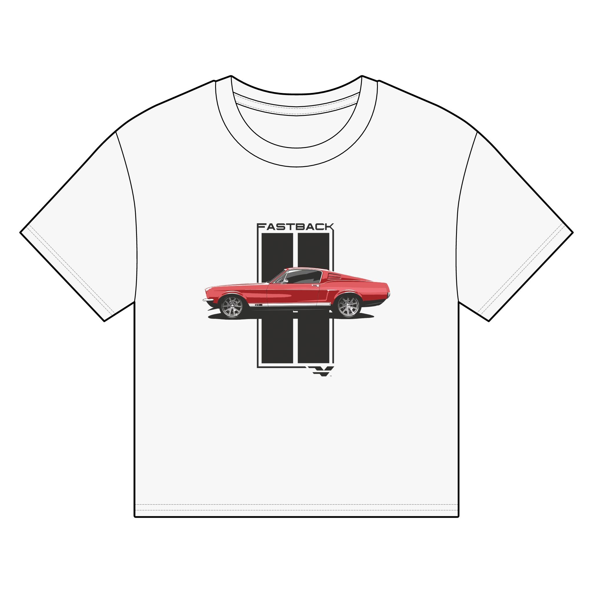Women’s Mustang Fastback Cropped Tee – Retro Collection