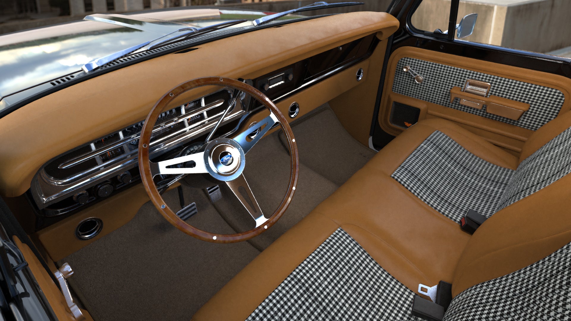 Arabian / Black Houndstooth