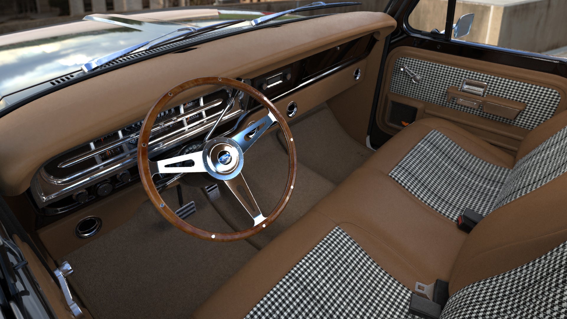 Hickory / Black Houndstooth