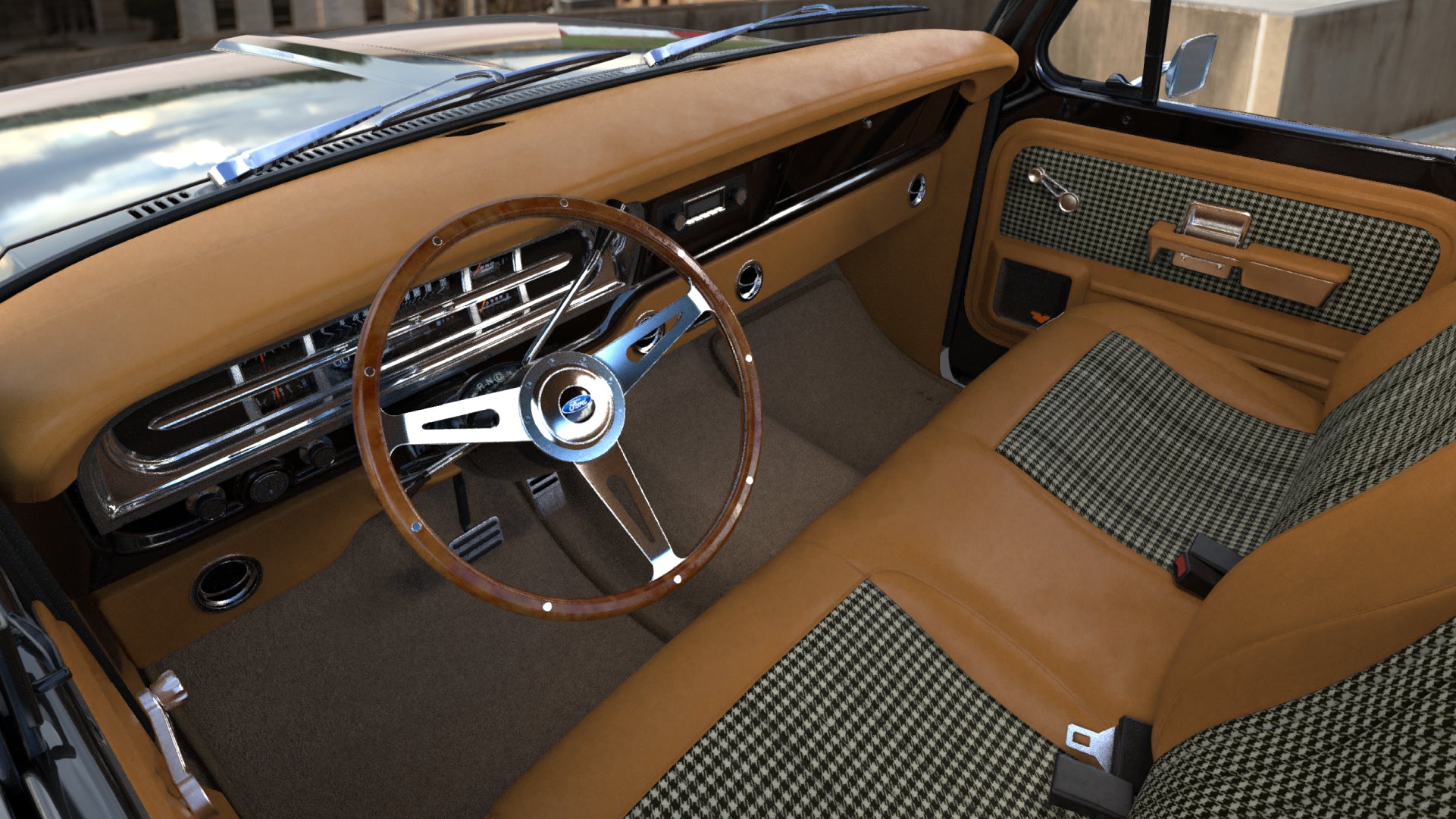 Arabian / Tan Houndstooth