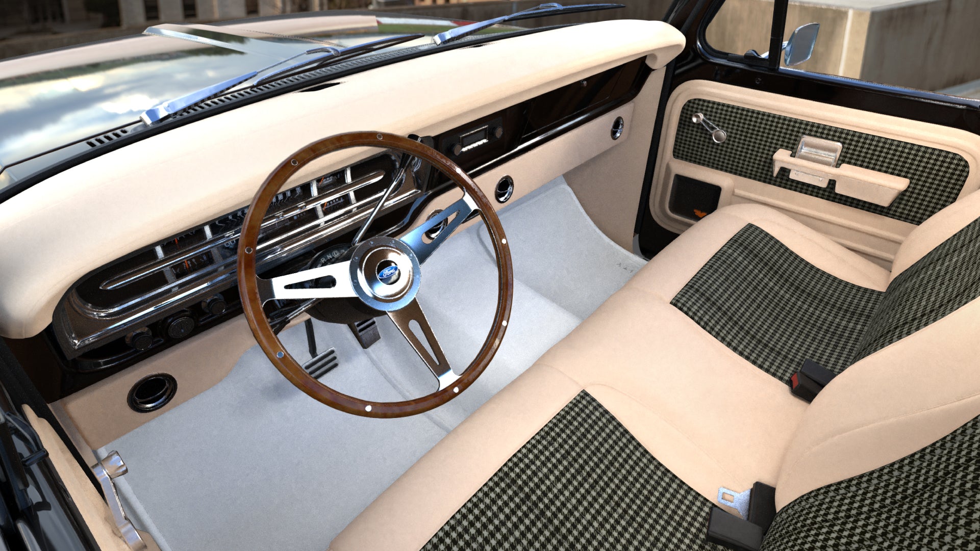 Sand Dollar / Tan Houndstooth