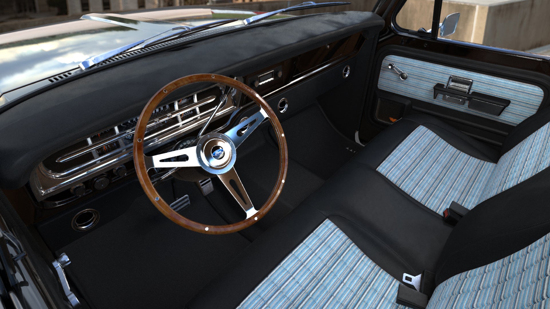 Black / Retro Blue